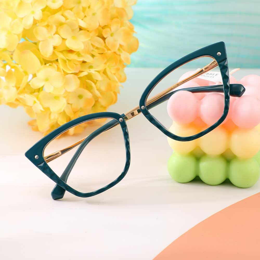 Occhiali da Vista Daphne Cat Eye Verde