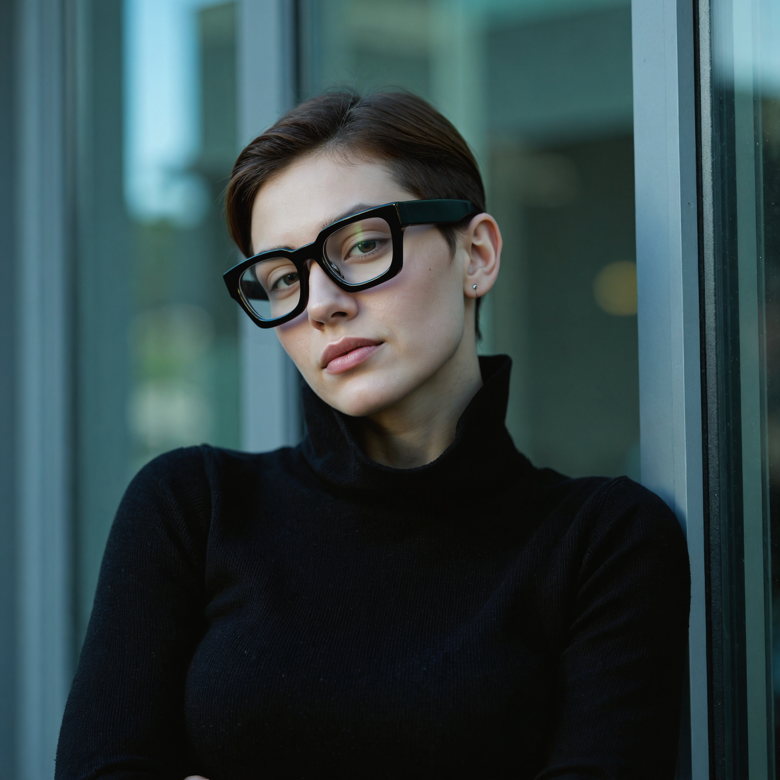 Eugene Square Black Glasses