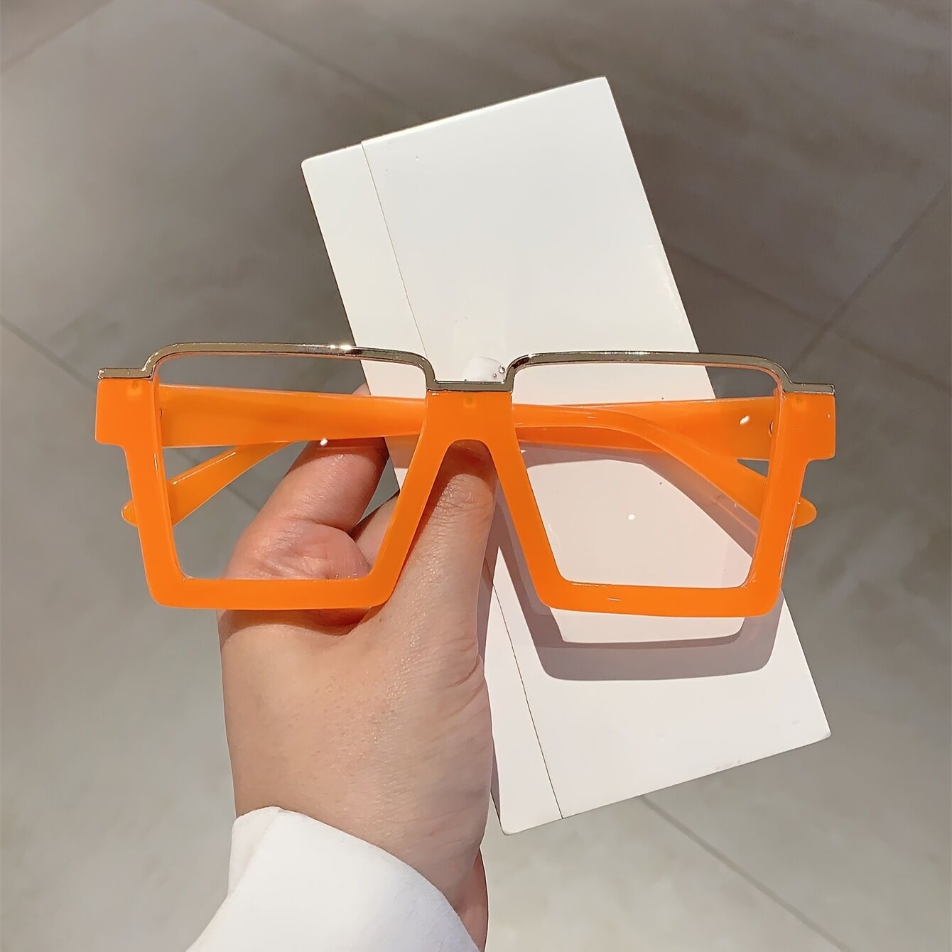 Lunettes de Vue Une Carré Orange