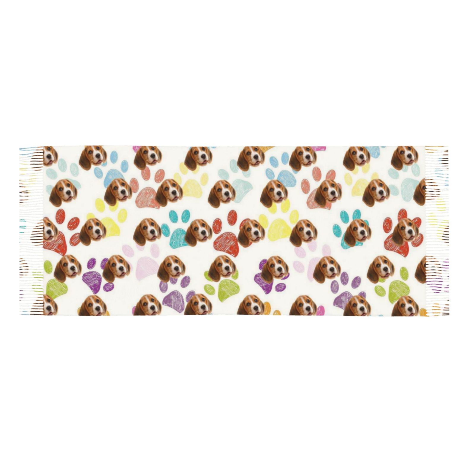 Anpassade halsdukar med söta tassavtryck och husdjursfoton är en fantastisk födelsedagspresent till husdjursägare