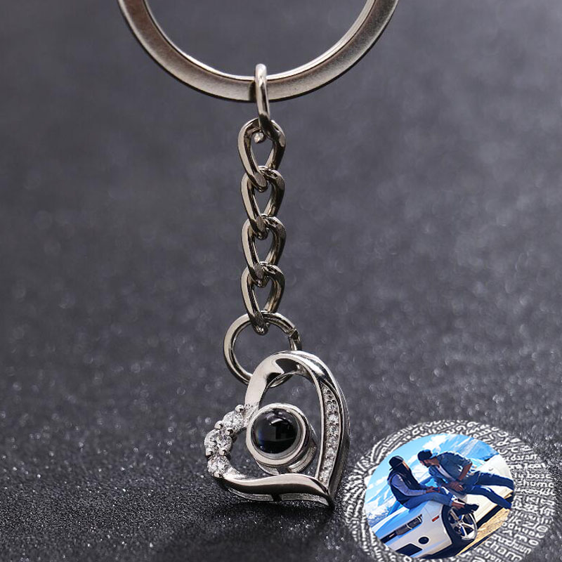 Personalized Photo Projection Keychain-My Heart Will Go On