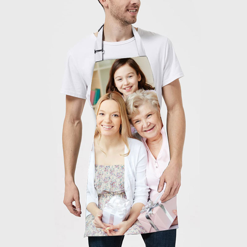 カスタマイズ 写真入り エプロン 男女兼用
