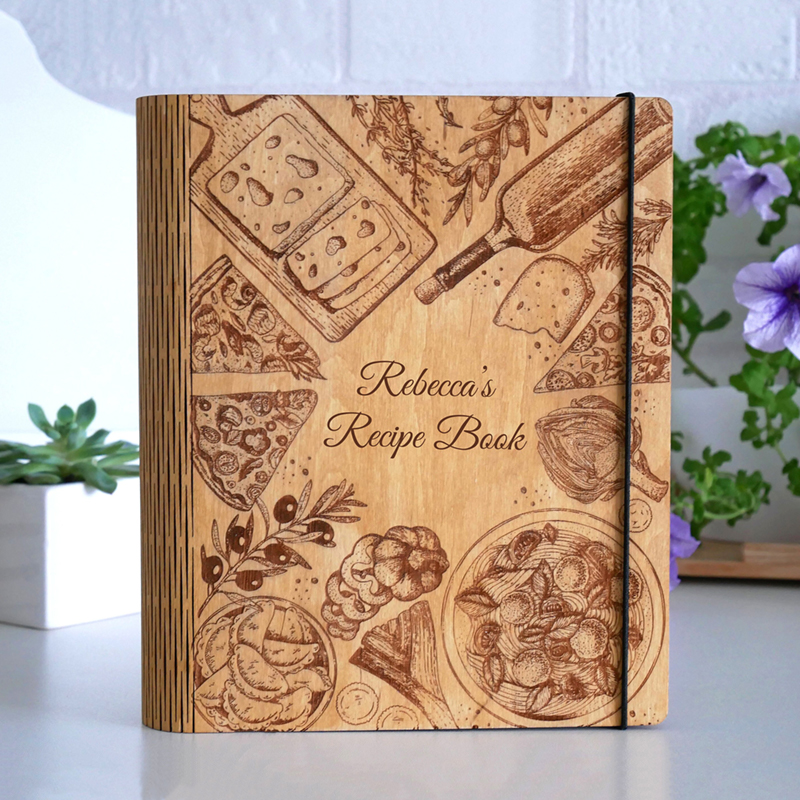 Personalized Recipe Book Custom Varied Kitchenware Attractive Cover Design for Family