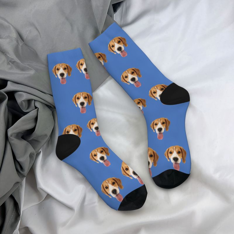 Personalized Face Socks with Pet Dog Photos