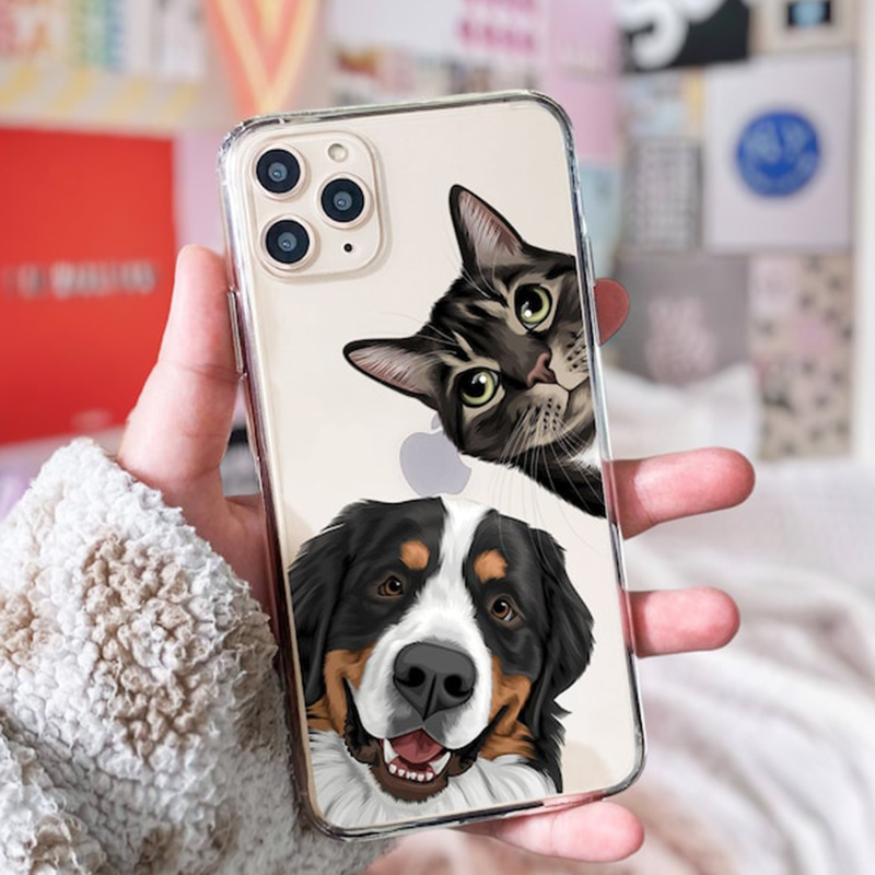Personalized Phone Cases With Custom Cute Pet Photos For Pet Lovers