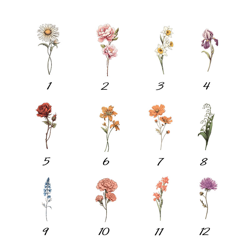 Personalized Name Night Light with Custom Birthflower Beautiful Gift for Couples