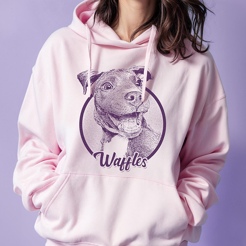 Personalized Hoodie Custom Photo Animal Portrait Cool Style Design Perfect Gift for Pet Lovers