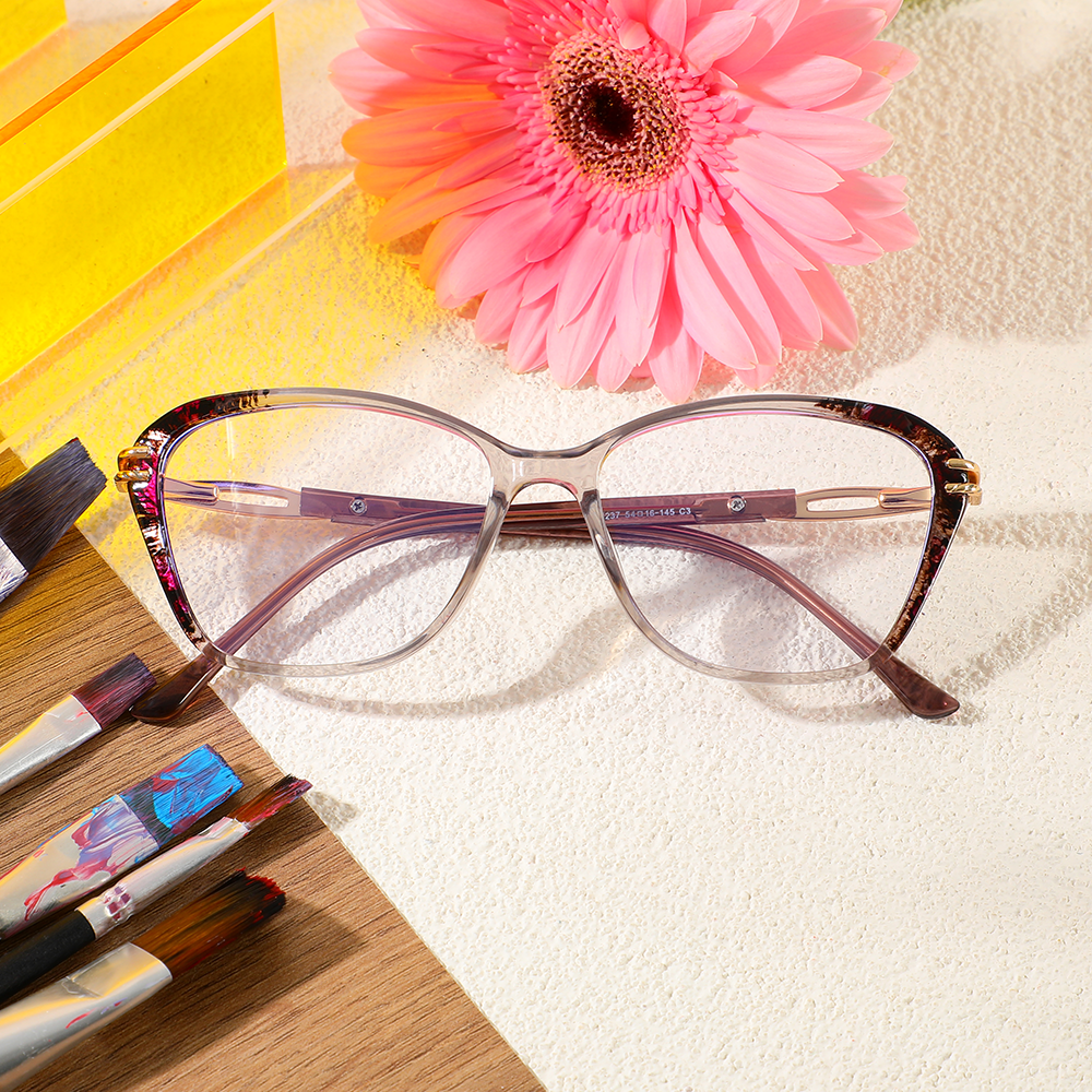 Occhiali da Vista Edwii Cat Eye Grigio 