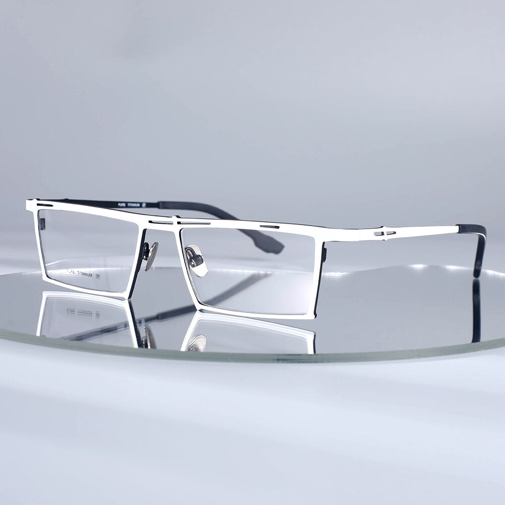 Wit Rectangle White Glasses