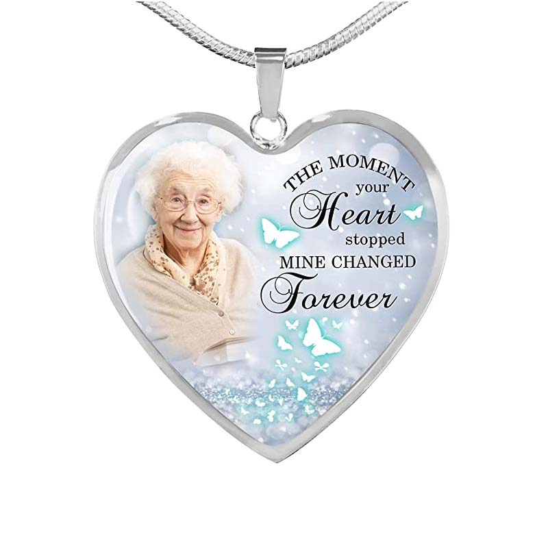 "The Moment Your Heart Stopped" Custom Photo Necklace