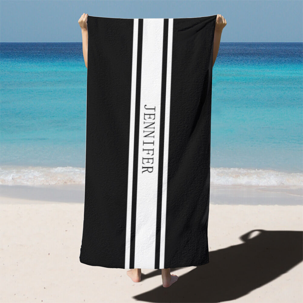 Personalized Name Bath Towel Simple Gift for Father's Day