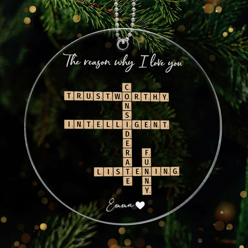 Personalized Scrabble Night Light Custom Love Words Best Christmas Gift