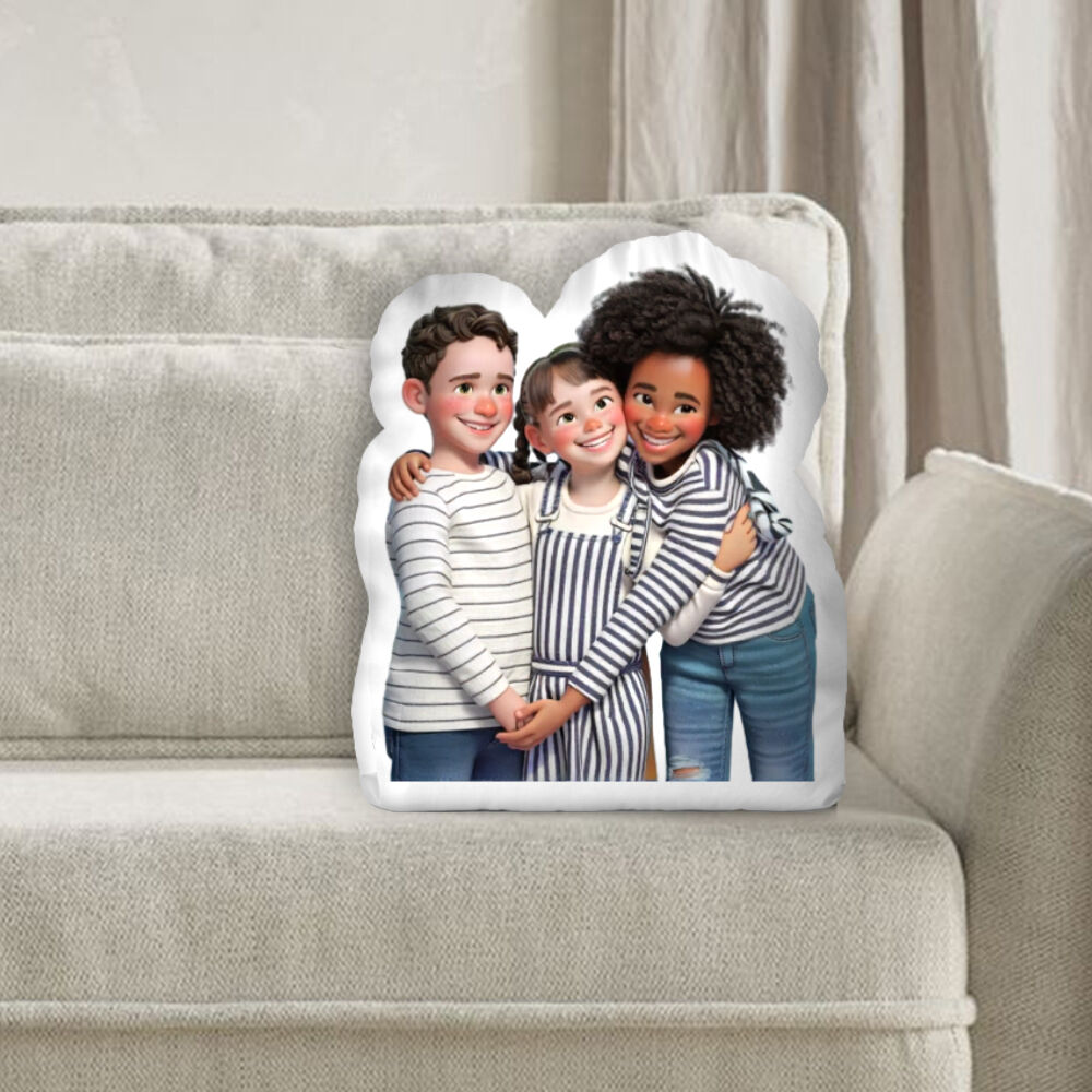 Personalized Cartoon Style Photo Irregular Pillow Soft Gift for Birthday