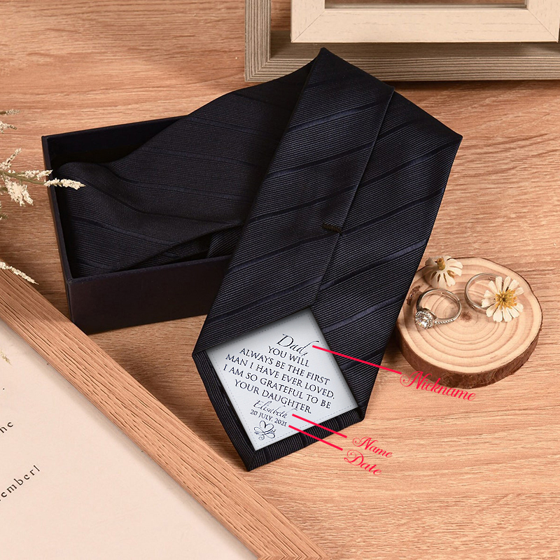 名入れ 日付け 父の日 ネクタイ オリジナル