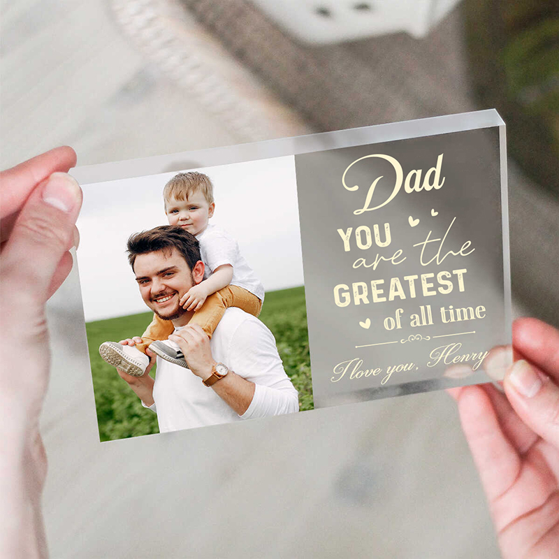 オリジナル 名入れ 写真入れ アクリル プラーク ディスプレイ フレーム 父 プレゼント