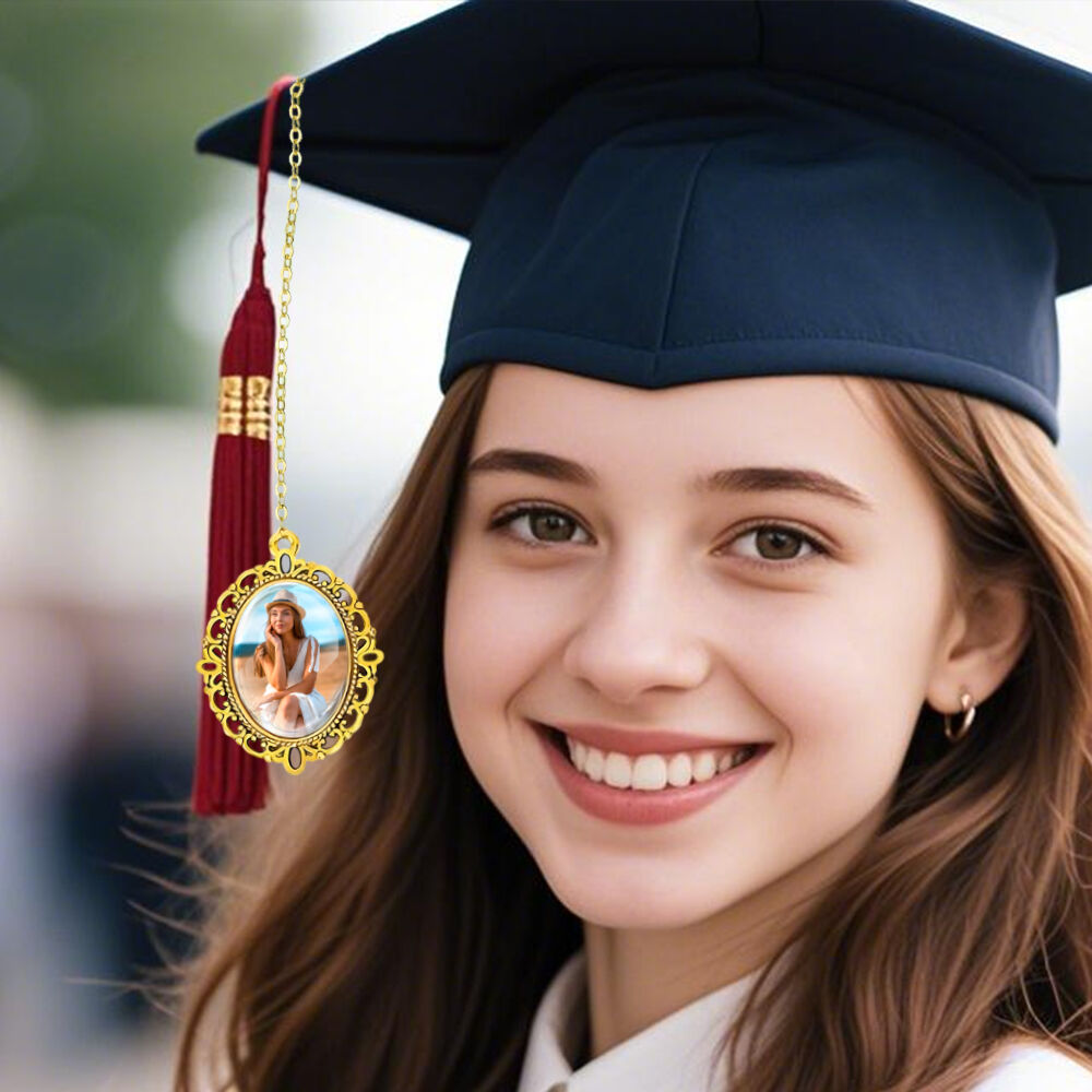 Pendentif photo personnalisé pour gland Cadeau commémoratif Mini cadre photo pour diplôme