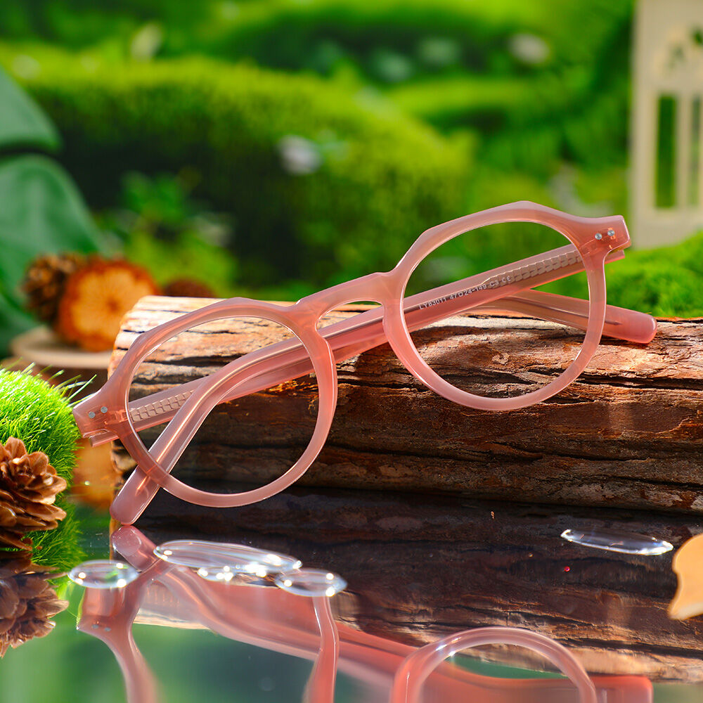 Lunettes de Vue Madeline Ronde Rose