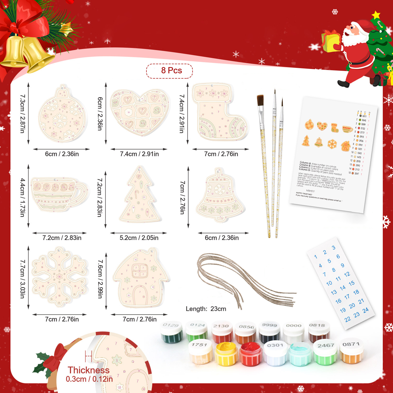 DIY 手描き クリスマスツリー オーナメントセット 実用的