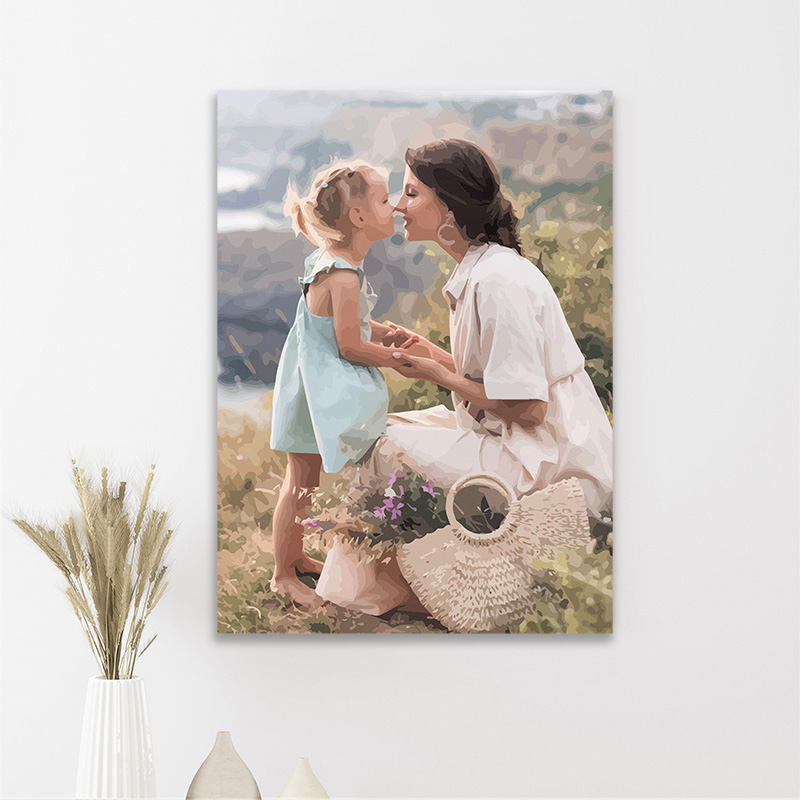 数字 塗り絵 油絵風 デジタル DIY絵 写真いれ インテリア