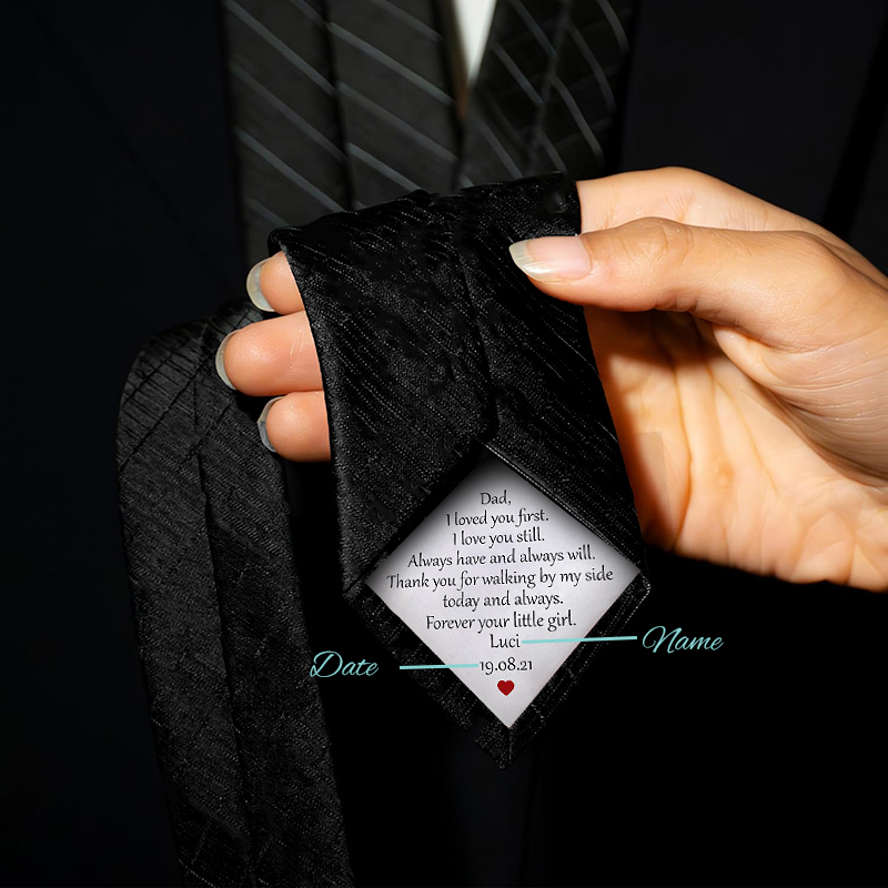 Corbata con nombre personalizado y fecha personalizada: regalo maravilloso para el Día del Padre
