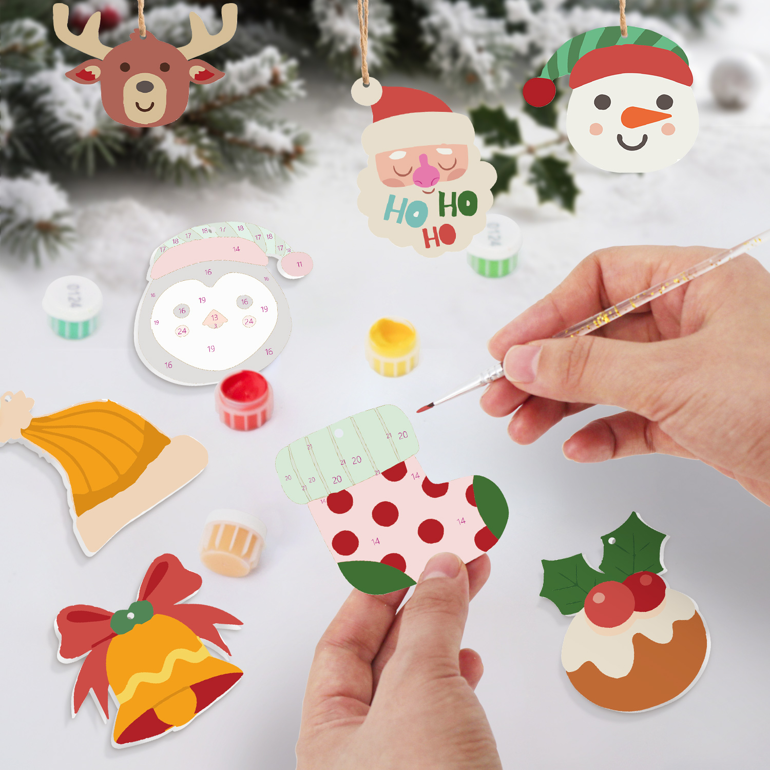 DIY Elk Christmas Ornament Set Best Gift for Kids