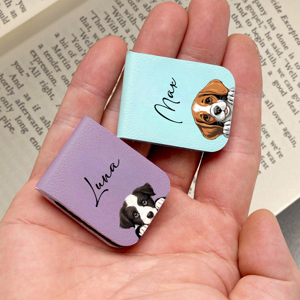 Personalized Magnetic Bookmarks Customized Pet Name Reading Accessories for Pet Lovers