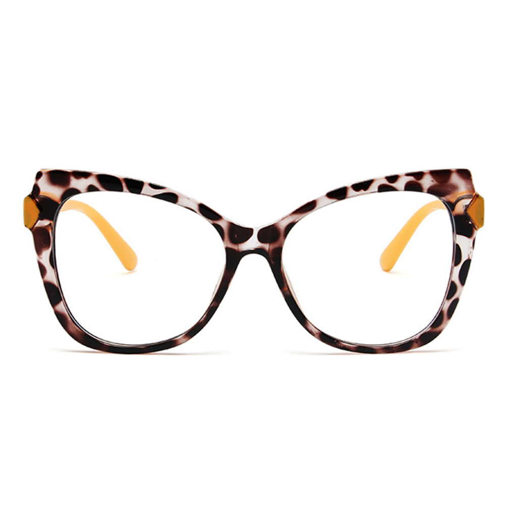 Isabella Cat Eye Leopard Yellow Glasses
