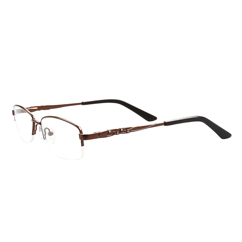 Salome Rectangle Brown Glasses