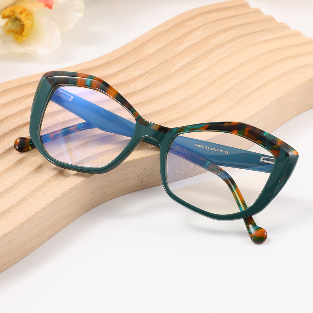 Sallins Cat Eye Green Glasses