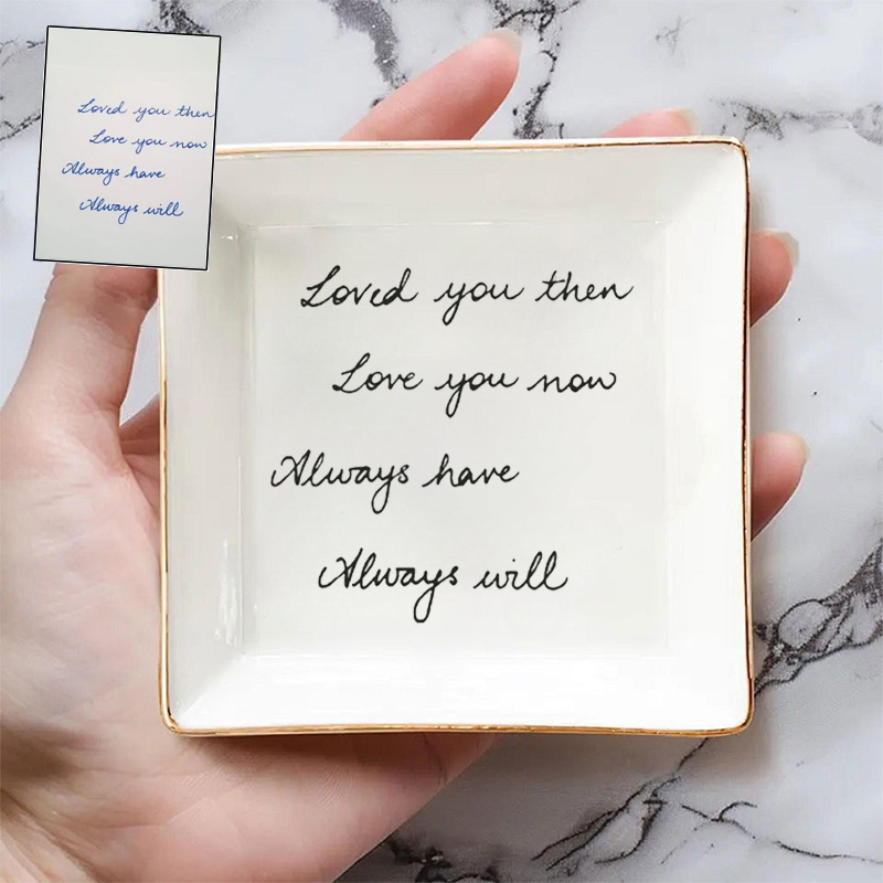 Personalized Picture Jewelry Ring Dish Creative Present for Family