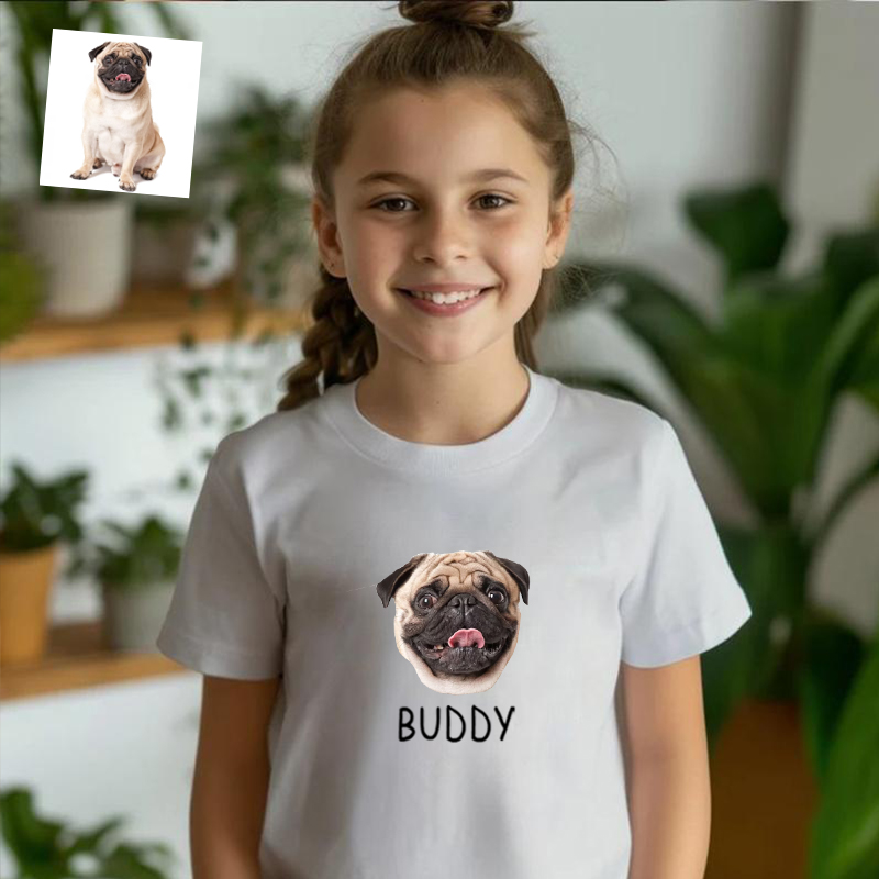 T-Shirt personnalisé pour enfants Nom et photo personnalisés Cadeau spécial pour enfants