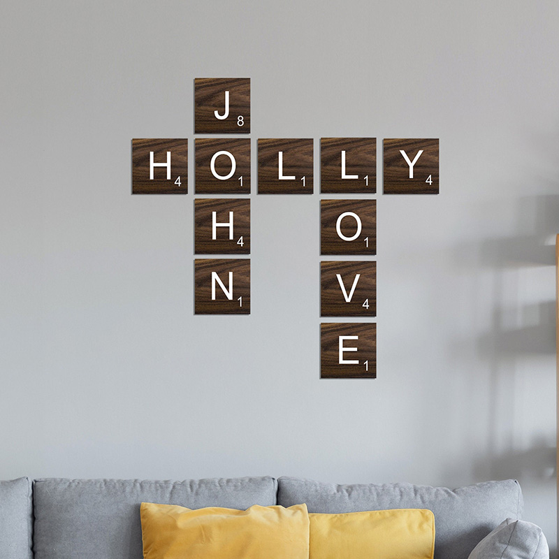 Personalized Wall Scrabble Warm Home Decor Gifts For The Family