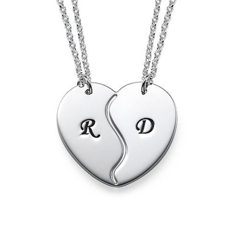 "Lettering You In My Heart" Heart Shape Necklace for Couples