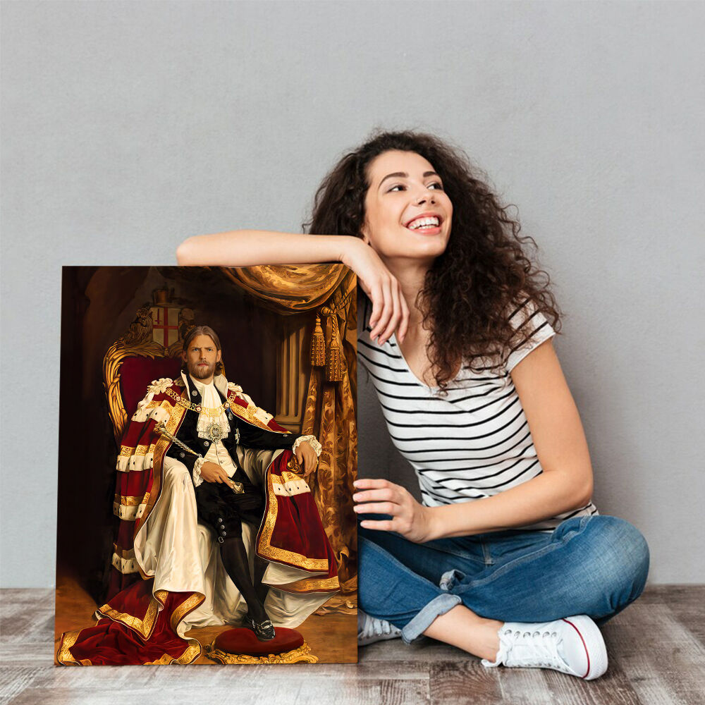 Personalisiertes Königliches Porträt Angepasstes Kopf-Foto Renaissance-Porträt