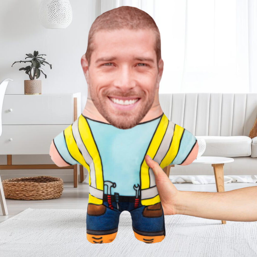 Customized Face Pillow Builder Pillow Gift for Dad