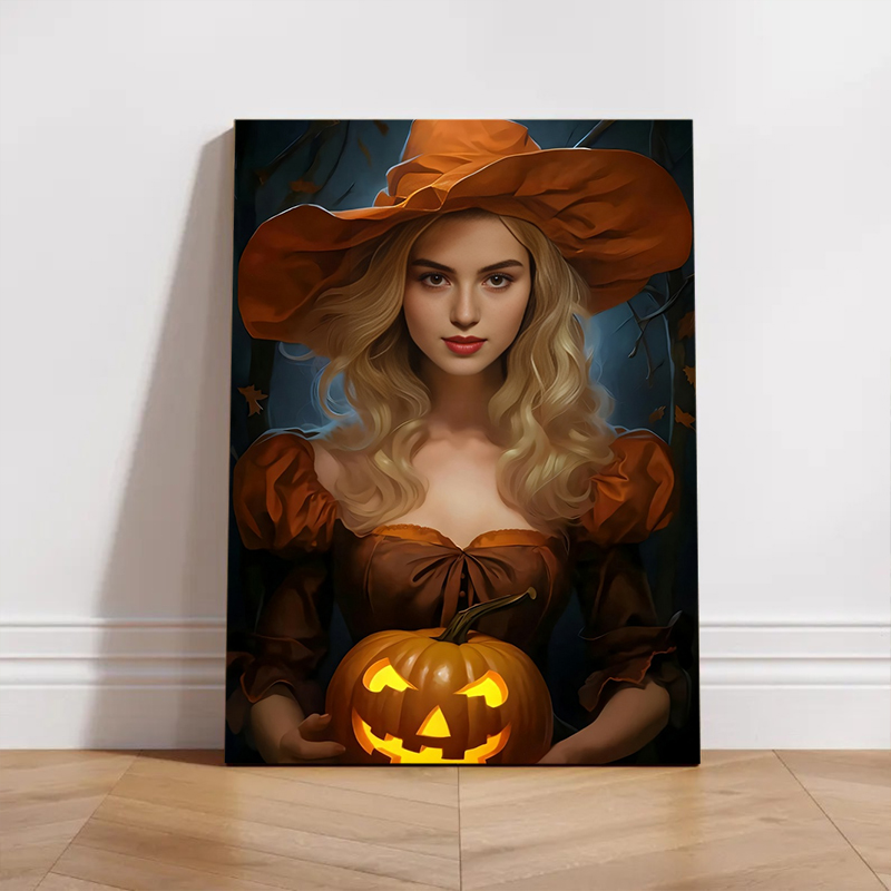 Portraits de sorcières personnalisés avec échange de visage Cadeau pour Halloween