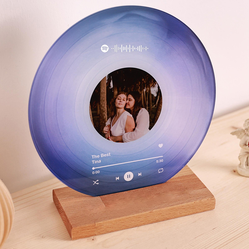 Personalized Picture Frame with Custom Spotify Code Beautiful Gift for Friend