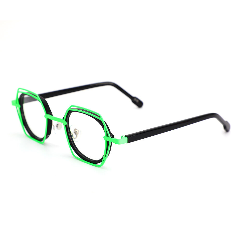 Calvin Geometric Black Glasses