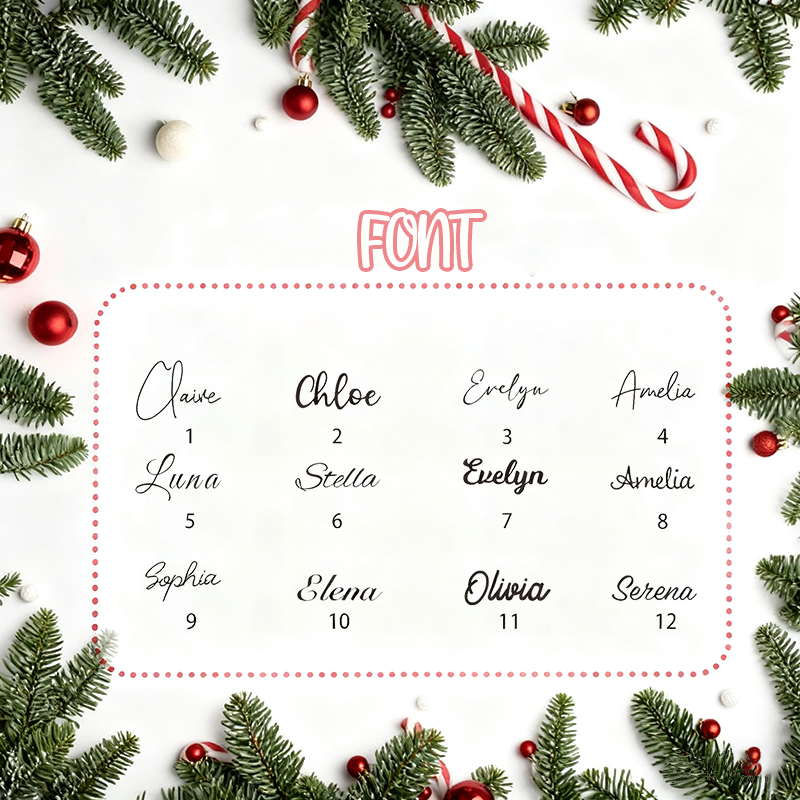 Personalisierte Weihnachtsgeschenktüte mit Namen und niedlichen Accessoires Exquisites Geschenk für Kinder