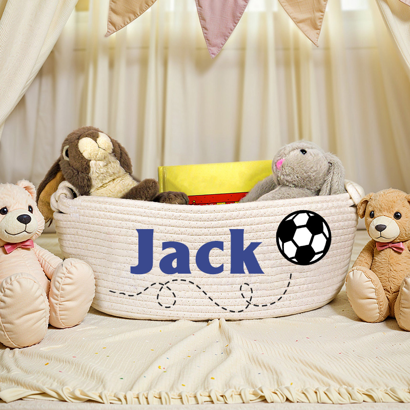 Personalized Name Storage Basket Cool Gift for Kids