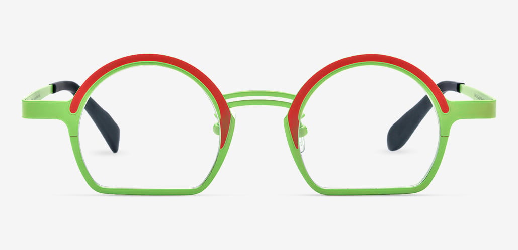 Quille Grüne Runde Brille