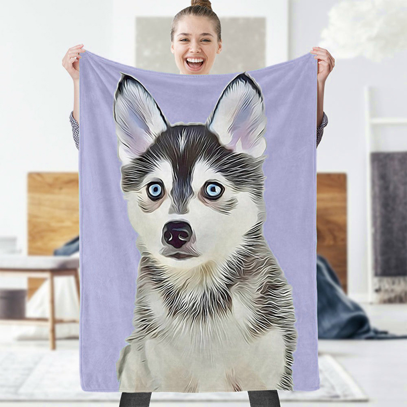 Personalized Picture Blanket Warm And Precious Gift for Pet Lover