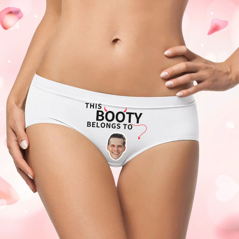 Personalized Picture Women's Underwear with Horns Pattern Exquisite Gift for Valentine's Day