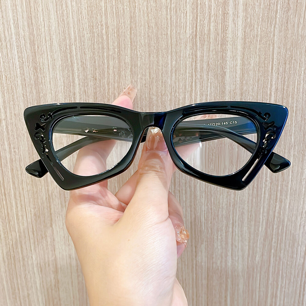 Aldrida Cat Eye Schwarze Brille