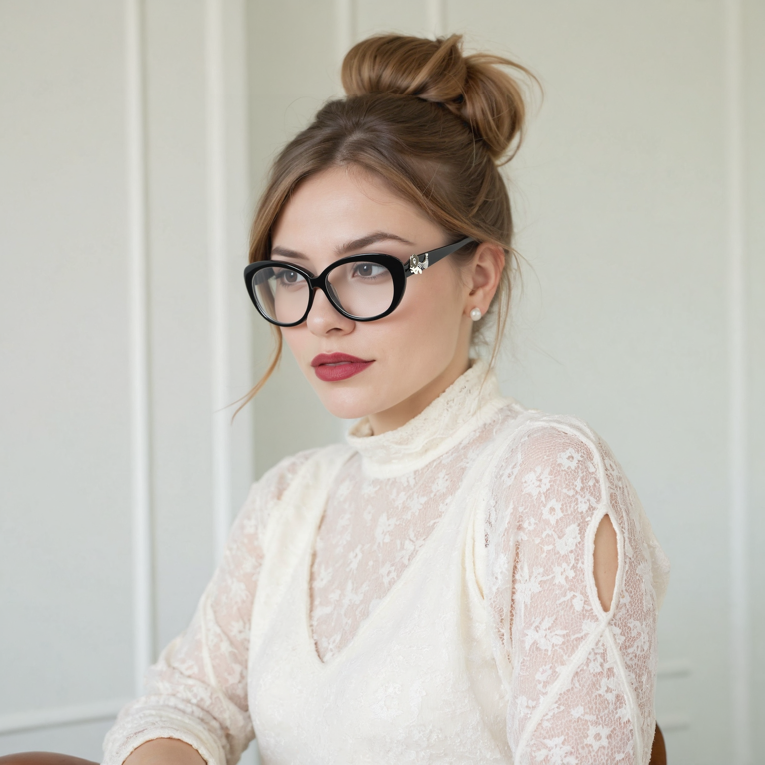 Emmi Cat Eye Black Glasses