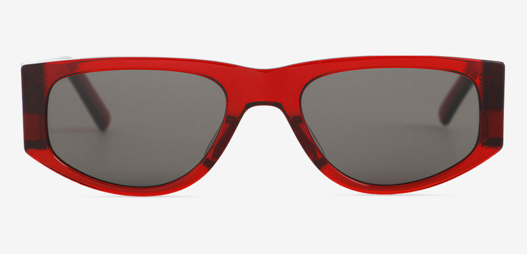 Lily Red Rectangle Sunglasses