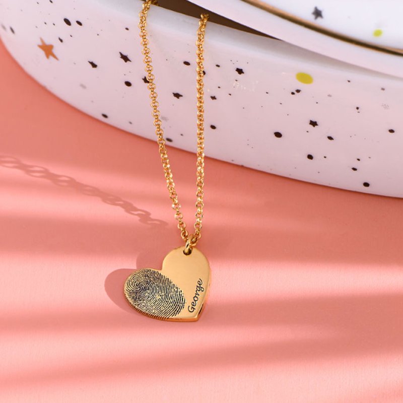 Naszyjnik z odciskami palców Biżuteria z odciskami palców
