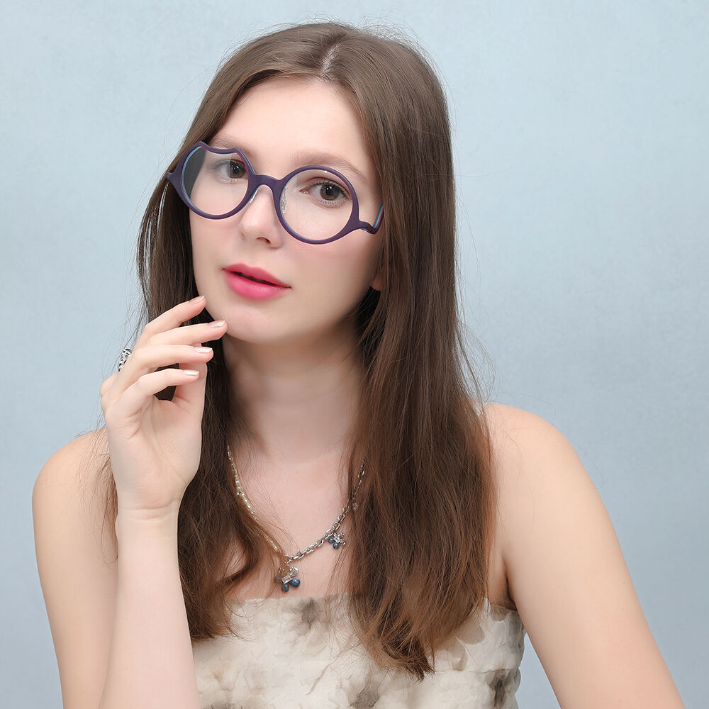 Audition Round Purple Glasses