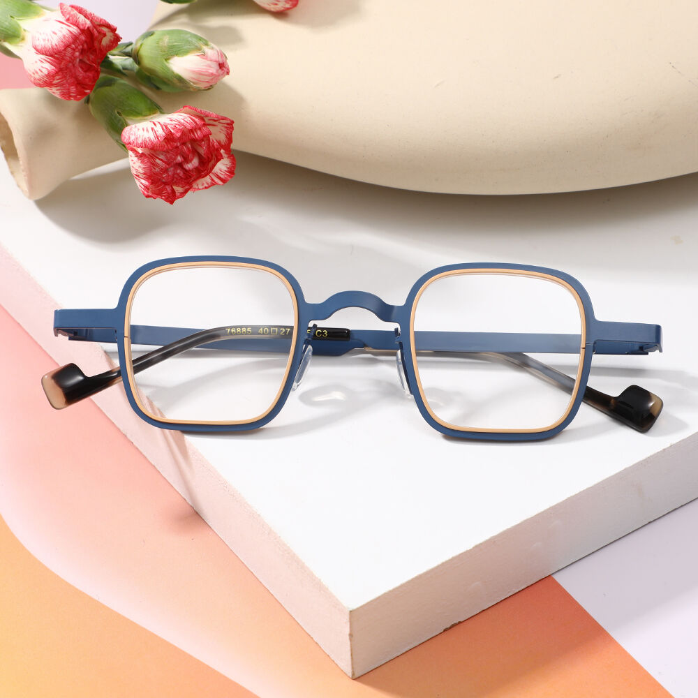 Bower Quadratische Blaue Brille