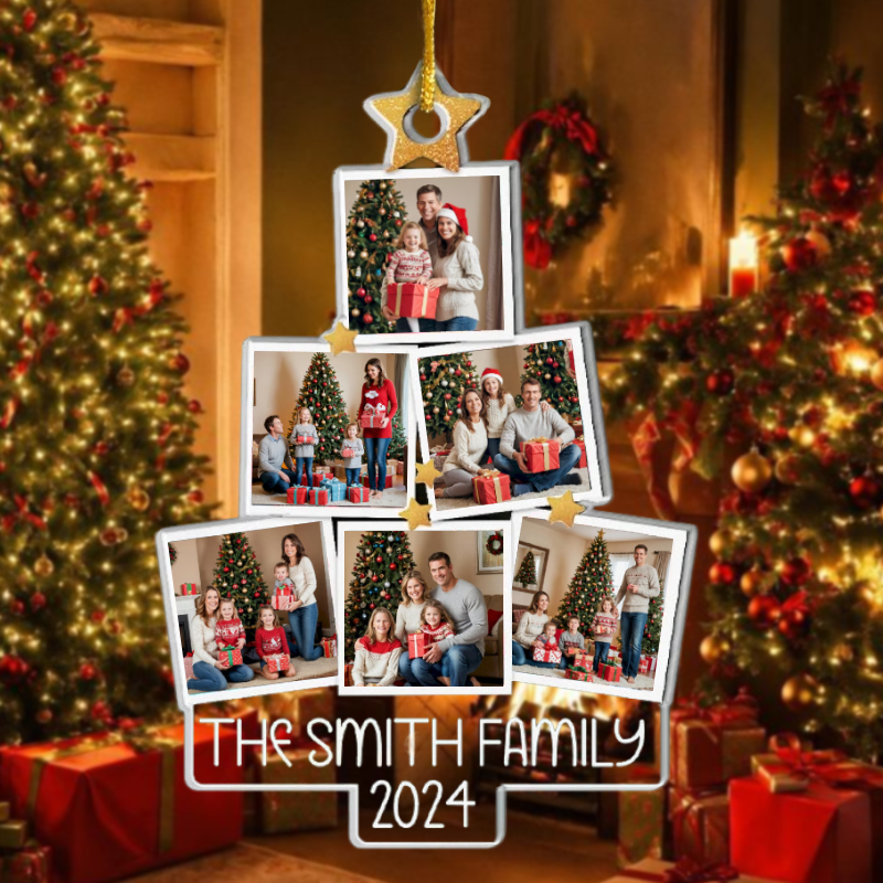 Personalized Christmas Tree Ornaments Customized Multiple Photos Romantic Gifts For Her